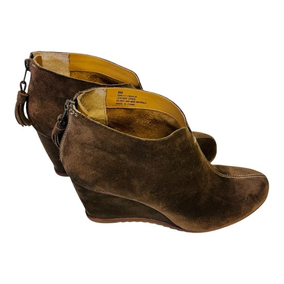 Kork’s Women’s Haldor Leather Suede Bootie Back zip Boot Taupe Size 8 - Picture 7 of 10